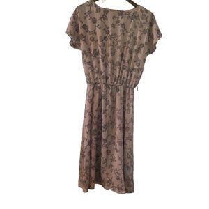 ifi Women's Tan Floral Dress Size 8